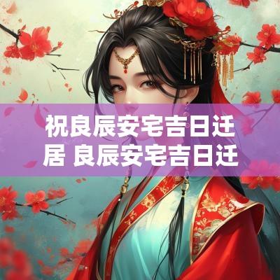 祝良辰安宅吉日迁居 良辰安宅吉日迁居上下联