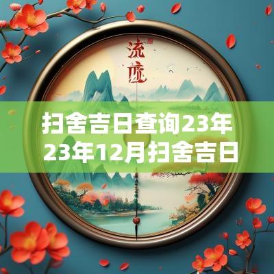 扫舍吉日查询23年 23年12月扫舍吉日