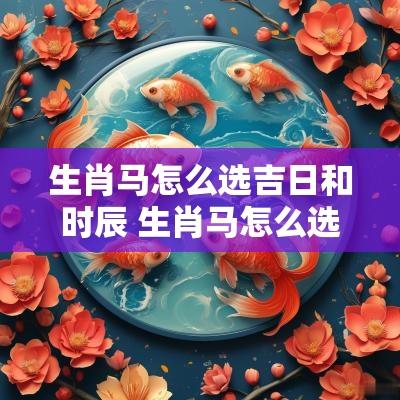 生肖马怎么选吉日和时辰 生肖马怎么选吉日吉时