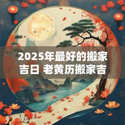2025年最好的搬家吉日 老黄历搬家吉日查询2025年