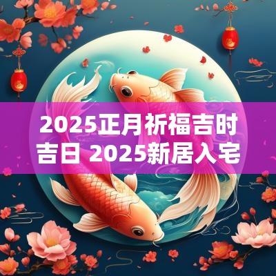 2025正月祈福吉时吉日 2025新居入宅吉日吉时