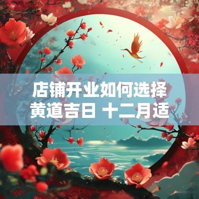 店铺开业如何选择黄道吉日 十二月适合开业的黄道吉日