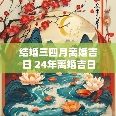 结婚三四月离婚吉日 24年离婚吉日