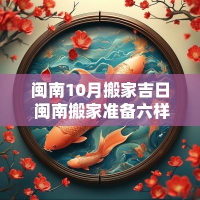 闽南10月搬家吉日 闽南搬家准备六样