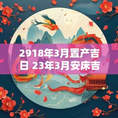 2918年3月置产吉日 23年3月安床吉日