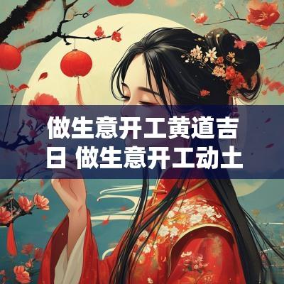 做生意开工黄道吉日 做生意开工动土吉日