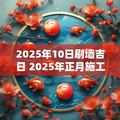 2025年10日刷墙吉日 2025年正月施工吉日