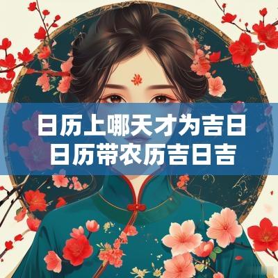 日历上哪天才为吉日 日历带农历吉日吉时