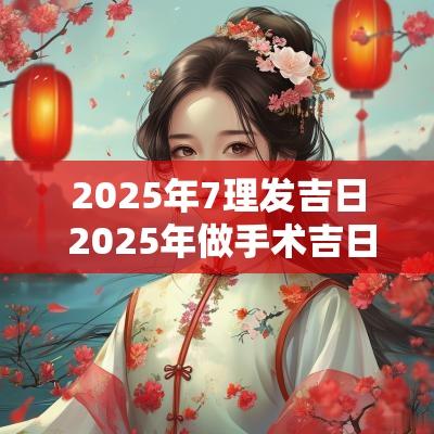 2025年7理发吉日 2025年做手术吉日