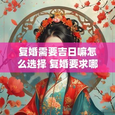 复婚需要吉日嘛怎么选择 复婚要求哪些条件才会幸福