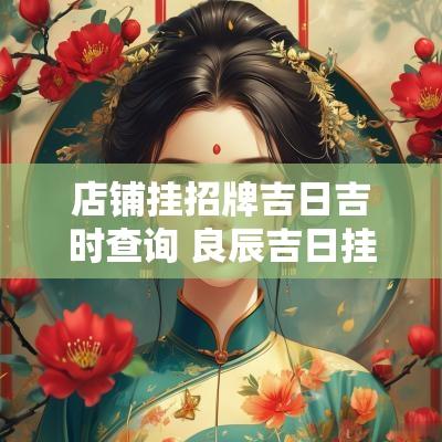 店铺挂招牌吉日吉时查询 良辰吉日挂招牌