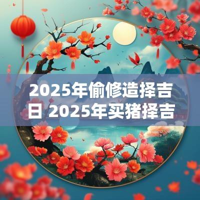 2025年偷修造择吉日 2025年买猪择吉日