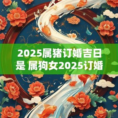2025属猪订婚吉日是 属狗女2025订婚吉日
