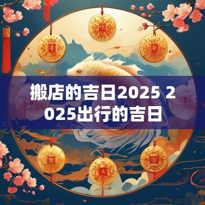 搬店的吉日2025 2025出行的吉日