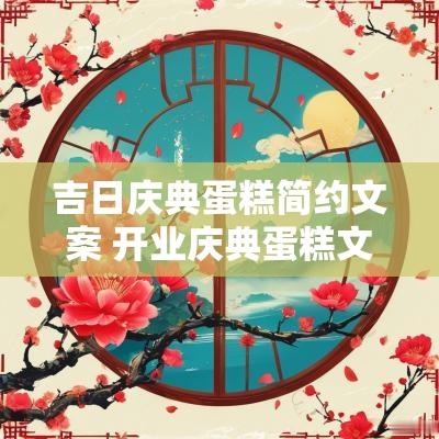 吉日庆典蛋糕简约文案 开业庆典蛋糕文案