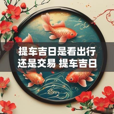 提车吉日是看出行还是交易 提车吉日是上牌还是拿车的日子