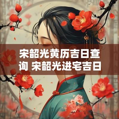 宋韶光黄历吉日查询 宋韶光进宅吉日