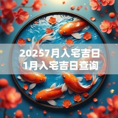 20257月入宅吉日 1月入宅吉日查询