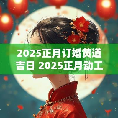 2025正月订婚黄道吉日 2025正月动工黄道吉日