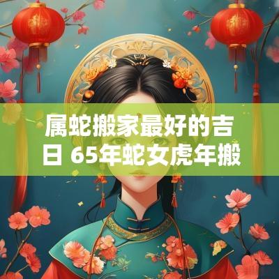 属蛇搬家最好的吉日 65年蛇女蛇年搬家吉日