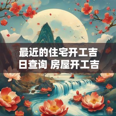 最近的住宅开工吉日查询 房屋开工吉日查询2025