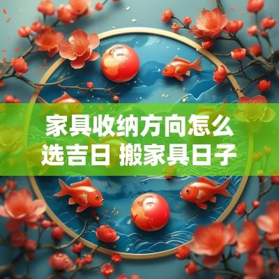 家具收纳方向怎么选吉日 搬家具日子怎么选择