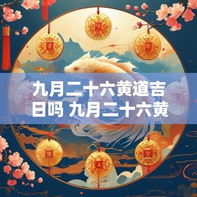 九月二十六黄道吉日吗 九月二十六黄道吉日查询