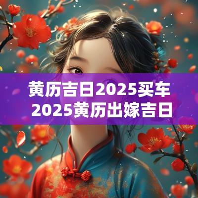 黄历吉日2025买车 2025黄历出嫁吉日