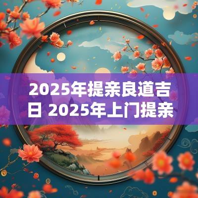 2025年提亲良道吉日 2025年上门提亲吉日一览表