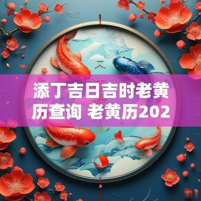添丁吉日吉时老黄历查询 老黄历2025添丁吉日