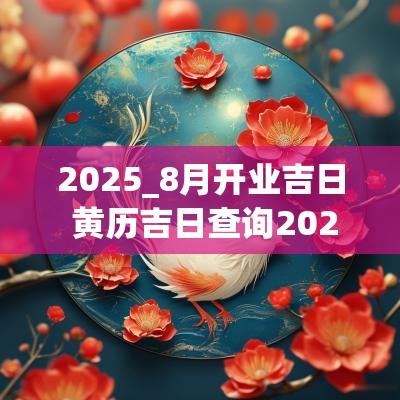 2025_8月开业吉日 黄历吉日查询2025年8月开业吉日