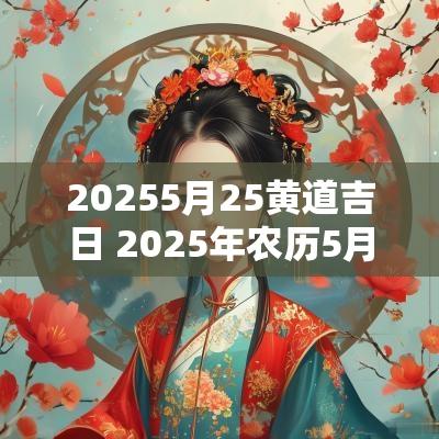 20255月25黄道吉日 2025年农历5月份的黄道吉日