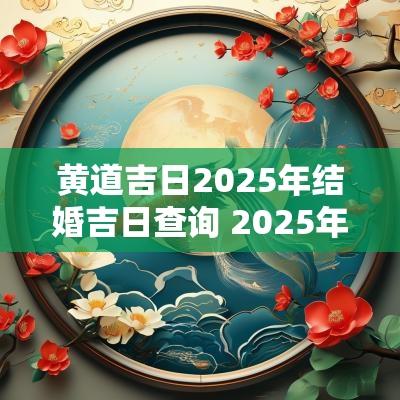 黄道吉日2025年结婚吉日查询 2025年3月做结婚被子吉日