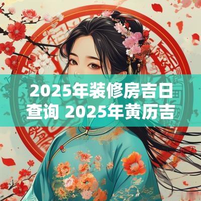 2025年装修房吉日查询 2025年黄历吉日查询表