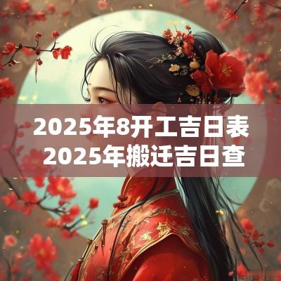 2025年8开工吉日表 2025年搬迁吉日查询