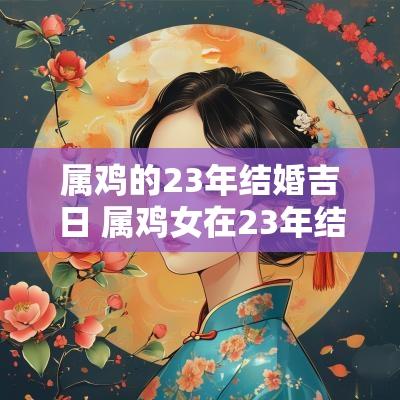 属鸡的23年结婚吉日 属鸡女在23年结婚吉日