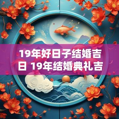 19年好日子结婚吉日 19年结婚典礼吉日