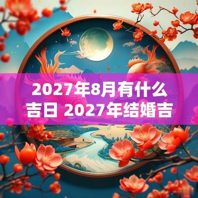 2027年8月有什么吉日 2027年结婚吉日一览表