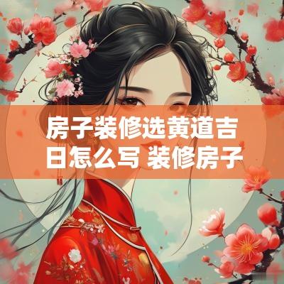 房子装修选黄道吉日怎么写 装修房子怎么看黄道吉日