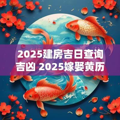 2025建房吉日查询吉凶 2025嫁娶黄历吉日查询