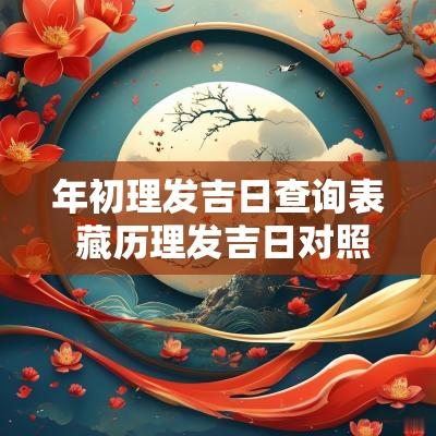 年初理发吉日查询表 藏历理发吉日对照表