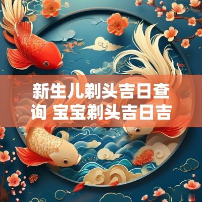 新生儿剃头吉日查询 宝宝剃头吉日吉时查询