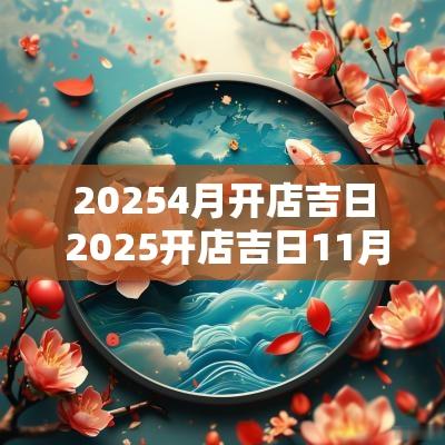 20254月开店吉日 2025开店吉日11月