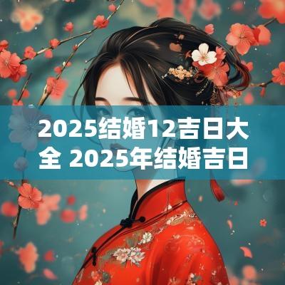 2025结婚12吉日大全 2025年结婚吉日12个月表大全
