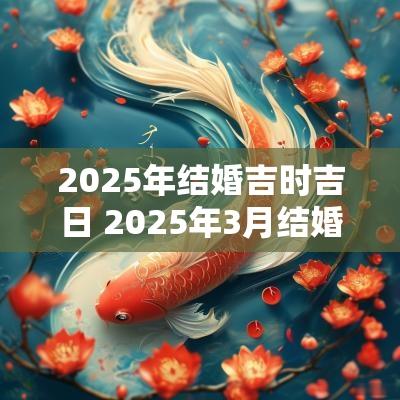 2025年结婚吉时吉日 2025年3月结婚吉日