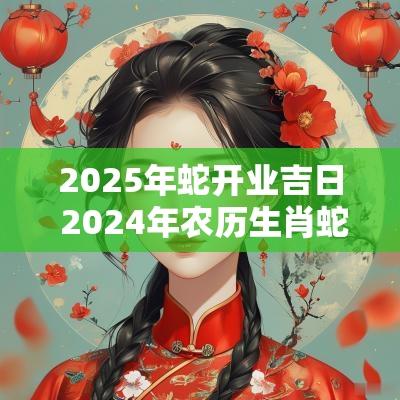 2025年蛇开业吉日 2025年农历生肖蛇开业吉日