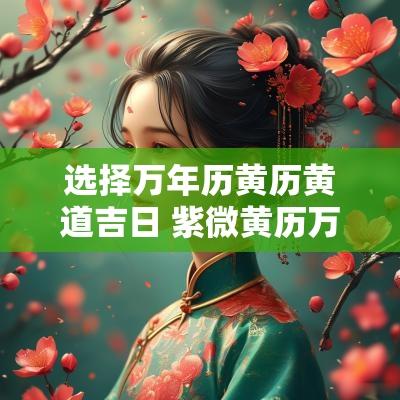 选择万年历黄历黄道吉日 紫微黄历万年历黄道吉日