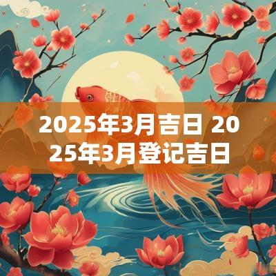2025年3月吉日 2025年3月登记吉日
