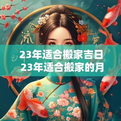 23年适合搬家吉日 23年适合搬家的月份 23年适合搬家吉日 23年适合搬家的月份