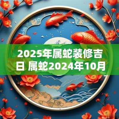 2025年属蛇装修吉日 属蛇2025年10月装修吉日